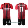 Conjunto (Camiseta+Pantalón Corto) AC Milan Zlatan Ibrahimovic 11 Primera Equipación 2021/22 - Niño